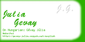 julia gevay business card